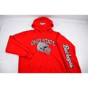 Vtg Champion Red Ohio State Buckeyes Athletic Pullover Hoodie Sweatshirt Size  M